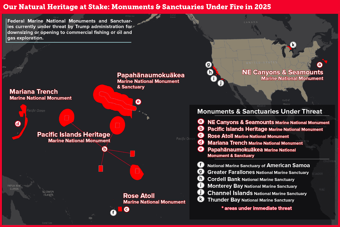 MPAs at threat due to National Monument deregulation in 2025